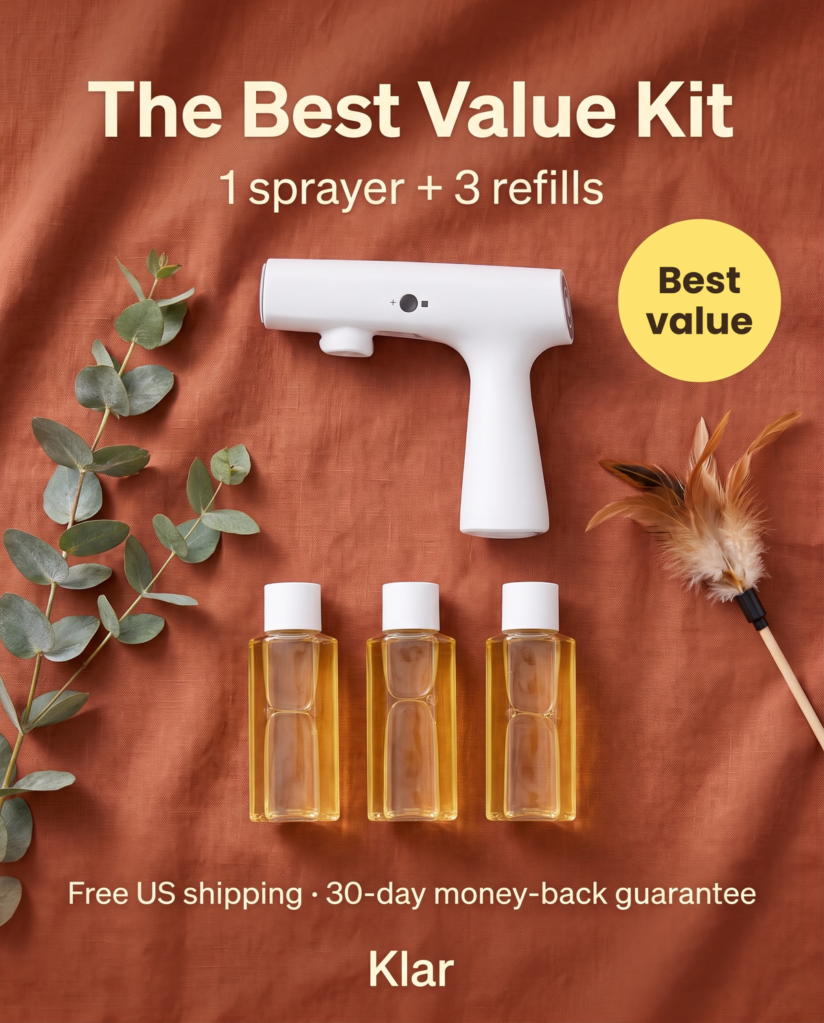 Klar Mist Best Value Kit: 1 sprayer plus 3 refills