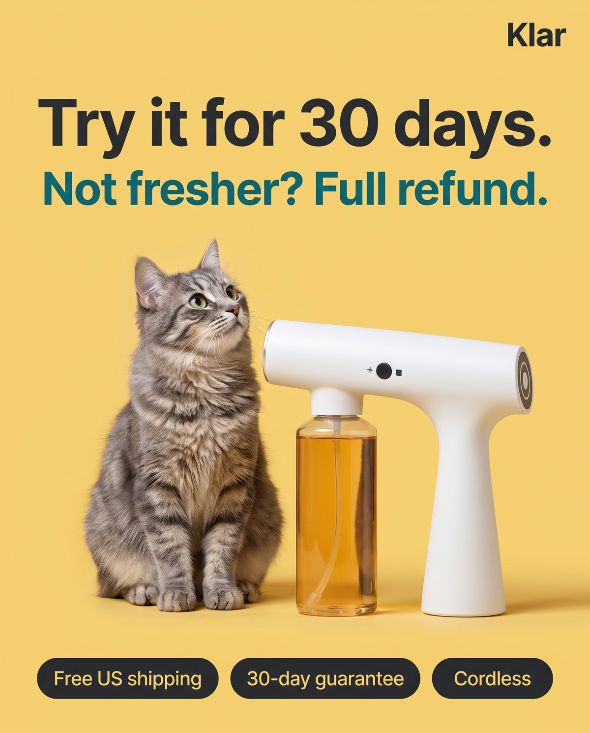 Klar Mist – Cordless Pet Odor Eliminator