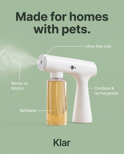 Klar Mist – Cordless Pet Odor Eliminator